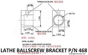 Price of LATHE BALLSCREW BRACKET parts